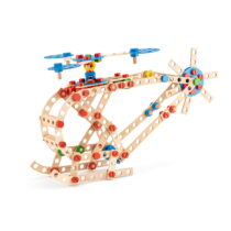 Jucarie din lemn – Set constructie inginer (340 piese)