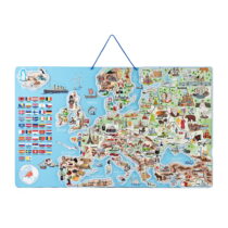 Puzzle si joc 3 in 1 – Harta magnetica a Europei, en