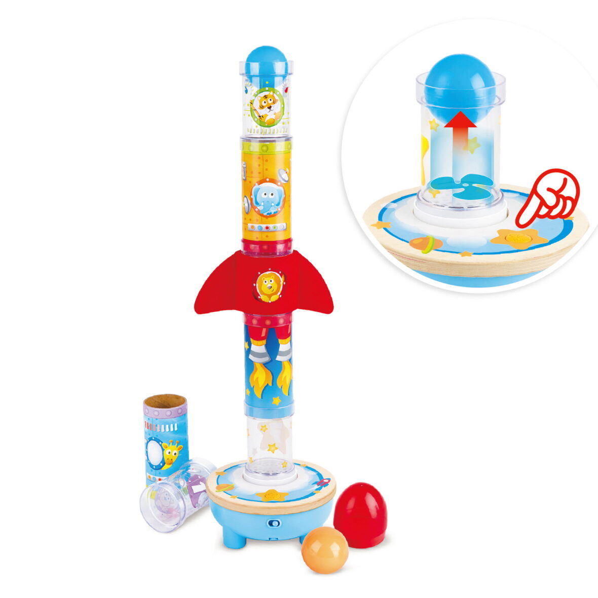 Jucarie de stivuit – Racheta cu ventilator si numere