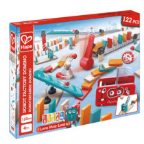 Jucarie din lemn – Domino fabrica de roboti (122 piese)