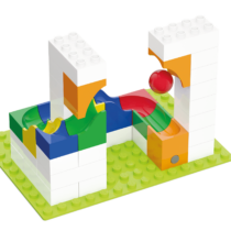 Jucarie copii Marble Run Hubelino – extensie pentru catapultare (41 piese)