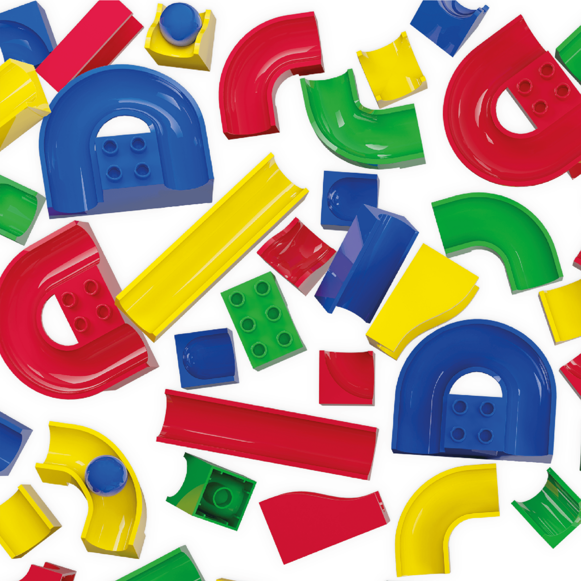 Jucarie copii Marble Run Hubelino – tobogane (55 piese)