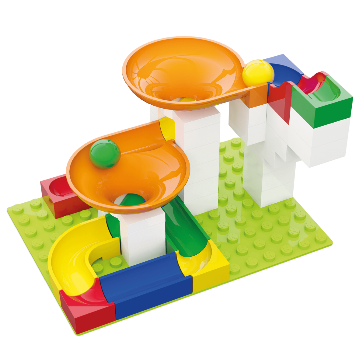 Jucarie copii Marble Run Hubelino – extensie twister (44 piese)