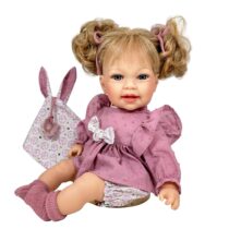 Papusa Nines D’Onil, Little Susi Dou Dou, cu sunete, cu parul blond, cu suzeta, cu miros de vanilie, 40 cm