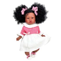 Papusa Nines D’Onil, Addis Bailarina, cu sunete, Afro, cu miros de vanilie, 45 cm