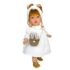 Papusa Nines D’Onil, Susette Plumeti, cu parul roscat, cu sunete, cu rochie alba, cu miros de vanilie, 45 cm