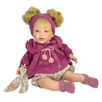 Papusa Nines D’Onil, Chloe, cu sunete, cu parul blond, cu articulatii, cu miros de vanilie, 48 cm