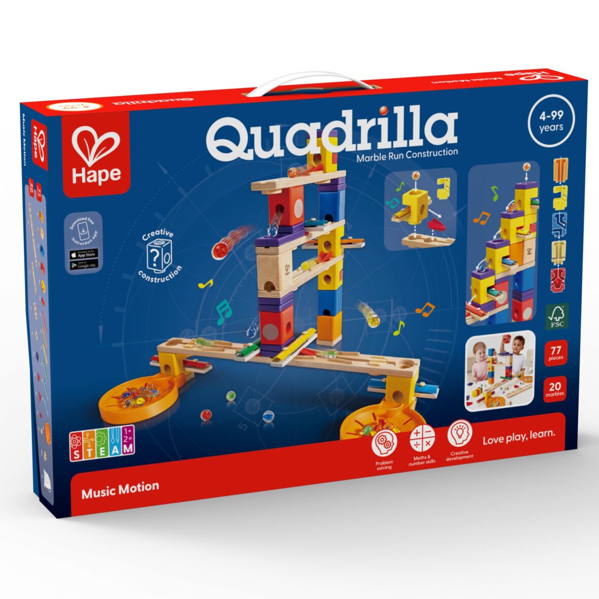 Jucarie copii Quadrilla – circuit cu bile – Muzica in miscare (97 piese)