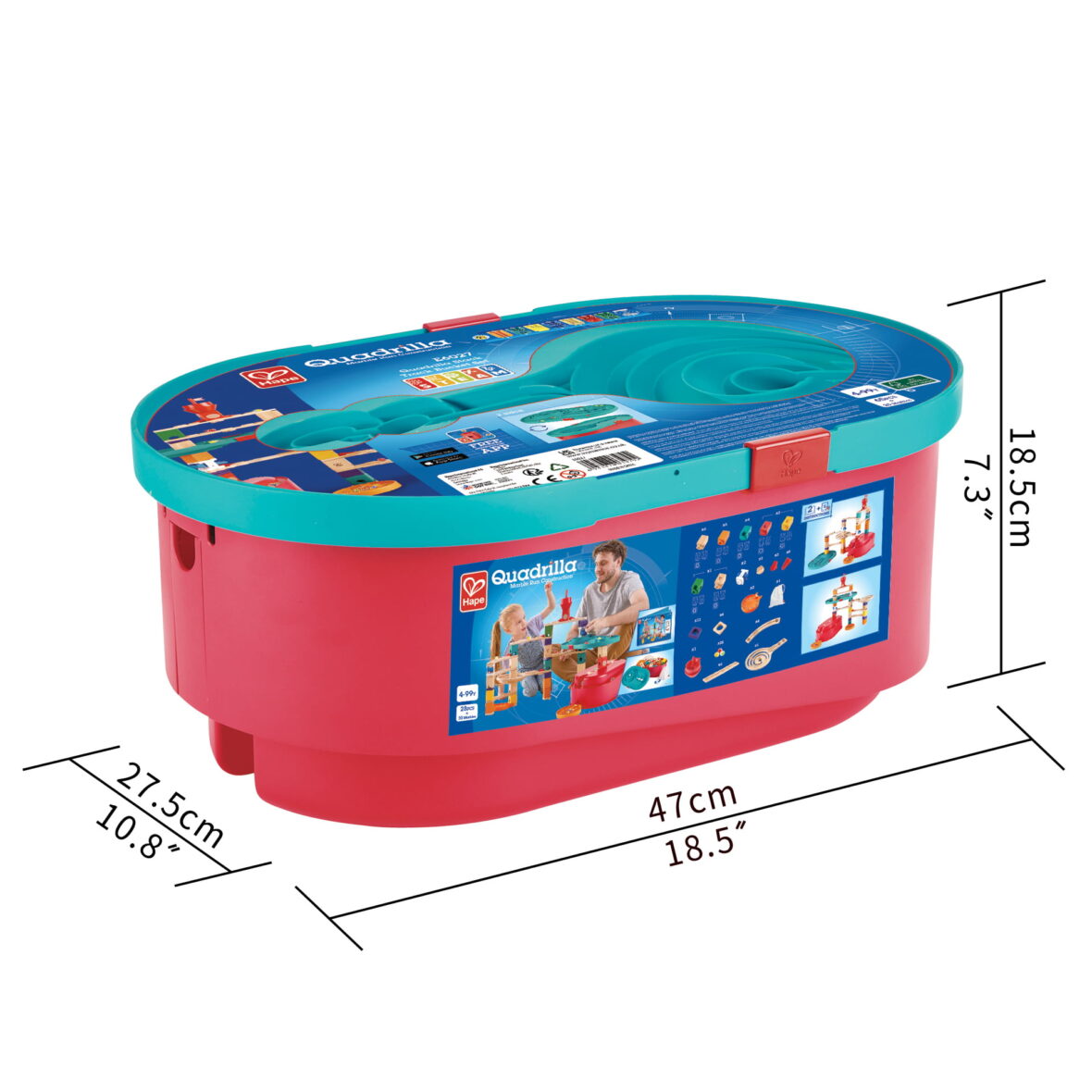 Jucarie copii Quadrilla – circuit cu bile – Set cu galeti (90 piese)-5