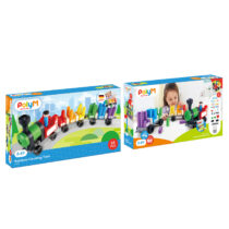 PolyM – Tren colorat de jucarie (63 piese)