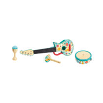 Jucarie din lemn – Set de ukulele 4 in 1 pentru copii