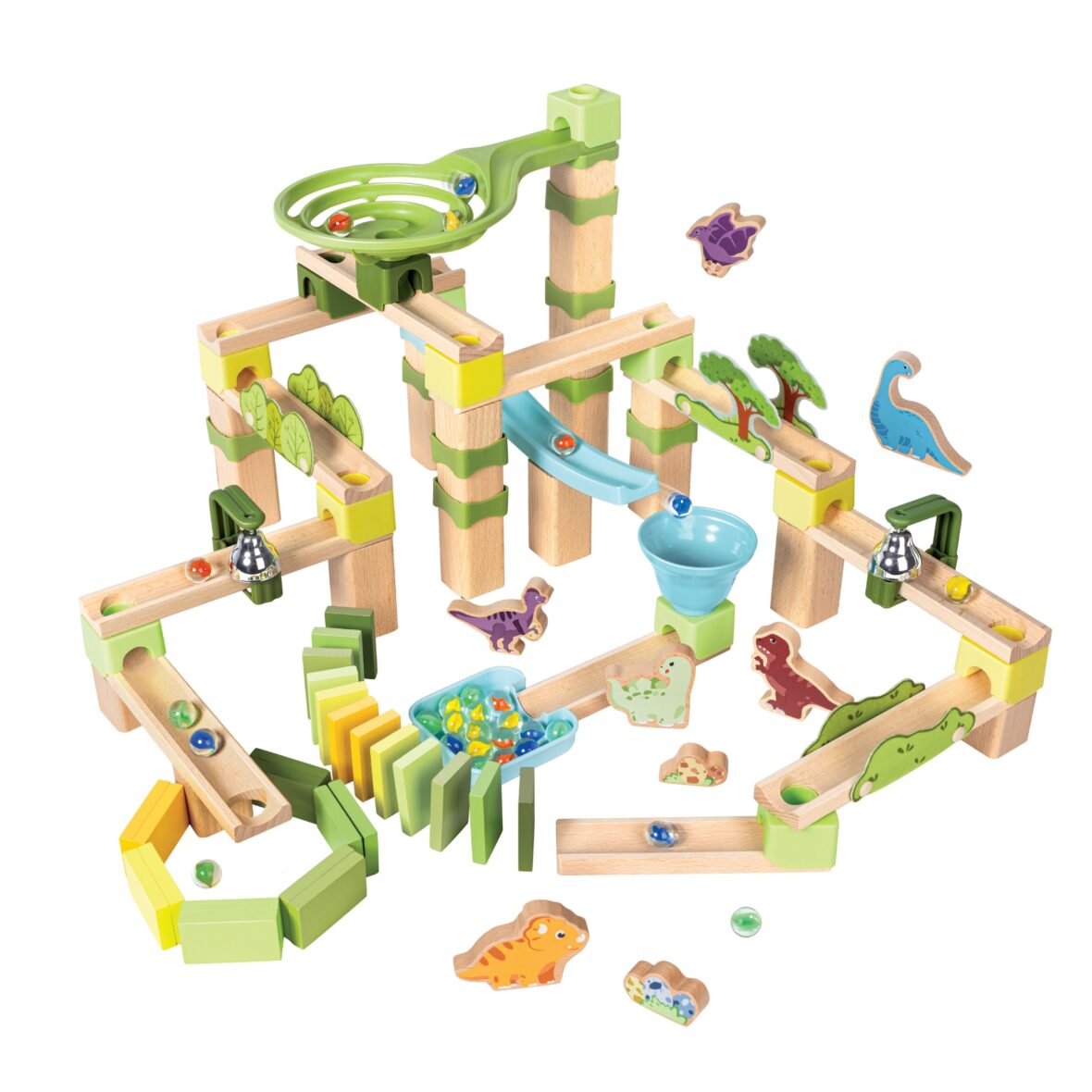 Jucarie din lemn – Marble Run Dino Adventure (131 piese)