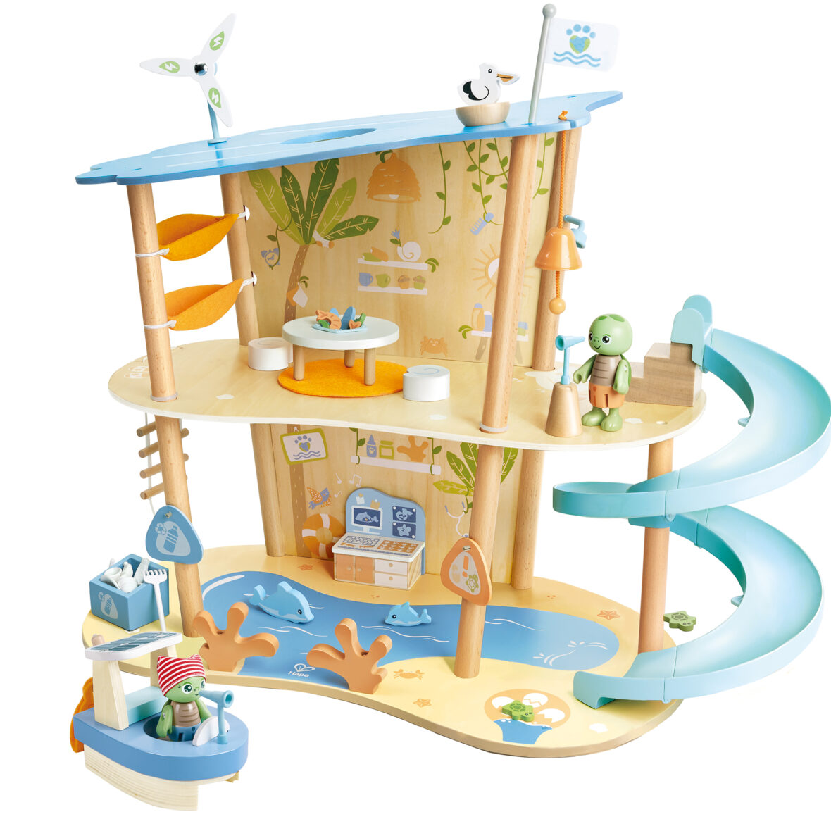 Jucarie din lemn – Set de joaca salvarea oceanelor (48 piese)