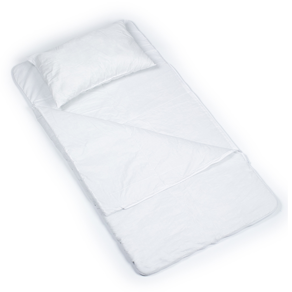 Sac de dormit de bumbac cu perna si fermoar 140×75 cm Nativo Dreams Alb Sac de dormit de bumbac cu perna si fermoar 140×75 cm Nativo Dreams Alb