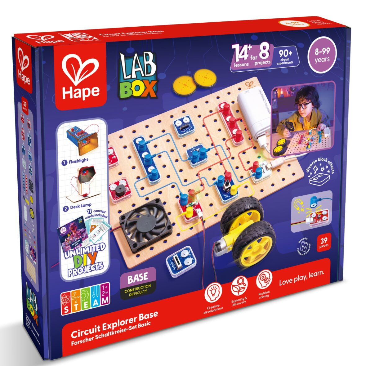 Jucarie Labbox – Circuit Explorer Base, 90+ experimente (39 piese) Jucarie Labbox – Circuit Explorer Base, 90+ experimente (39 piese)