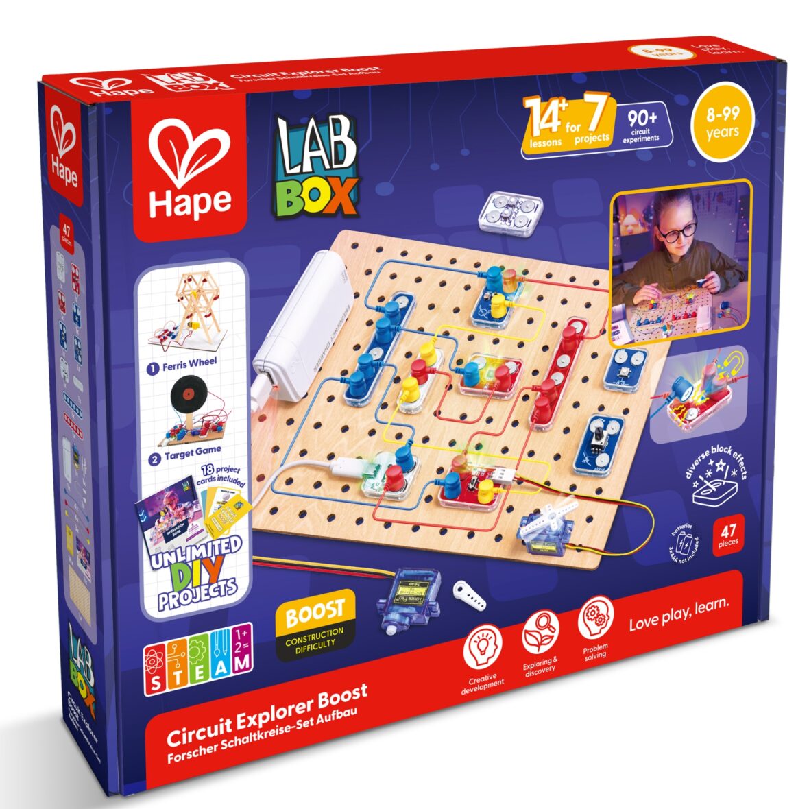 Jucarie Labbox – Circuit Explorer Boost, 90+ experimente (47 piese)