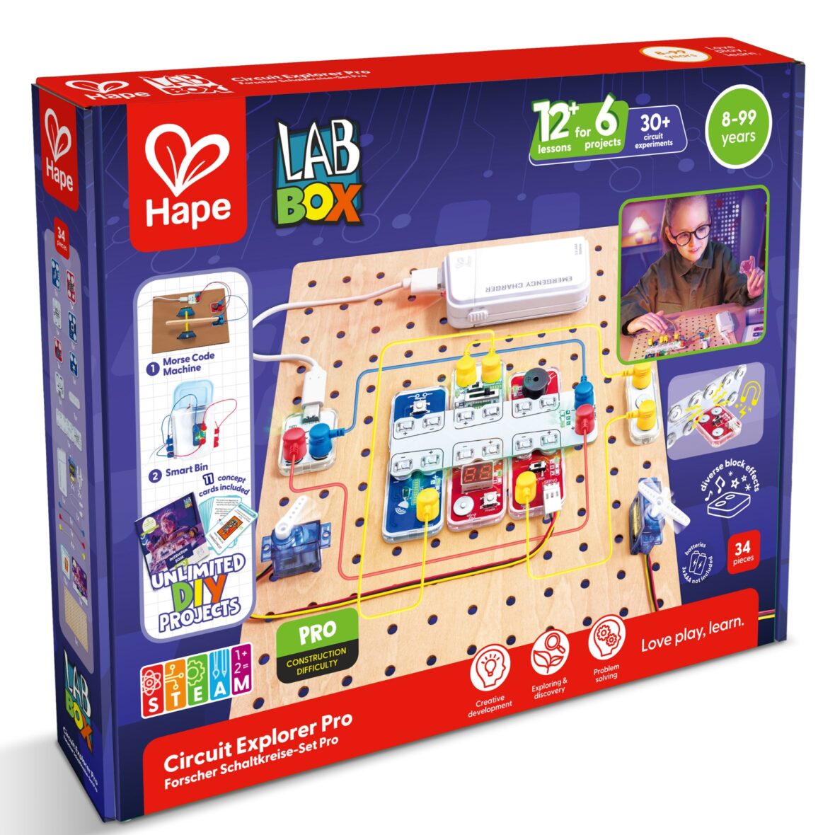 Jucarie  Labbox – Circuit Explorer Pro, 30+ experimente (34 piese)