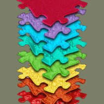 Set Covorase ortopedice senzoriale tip puzzle Curcubeu