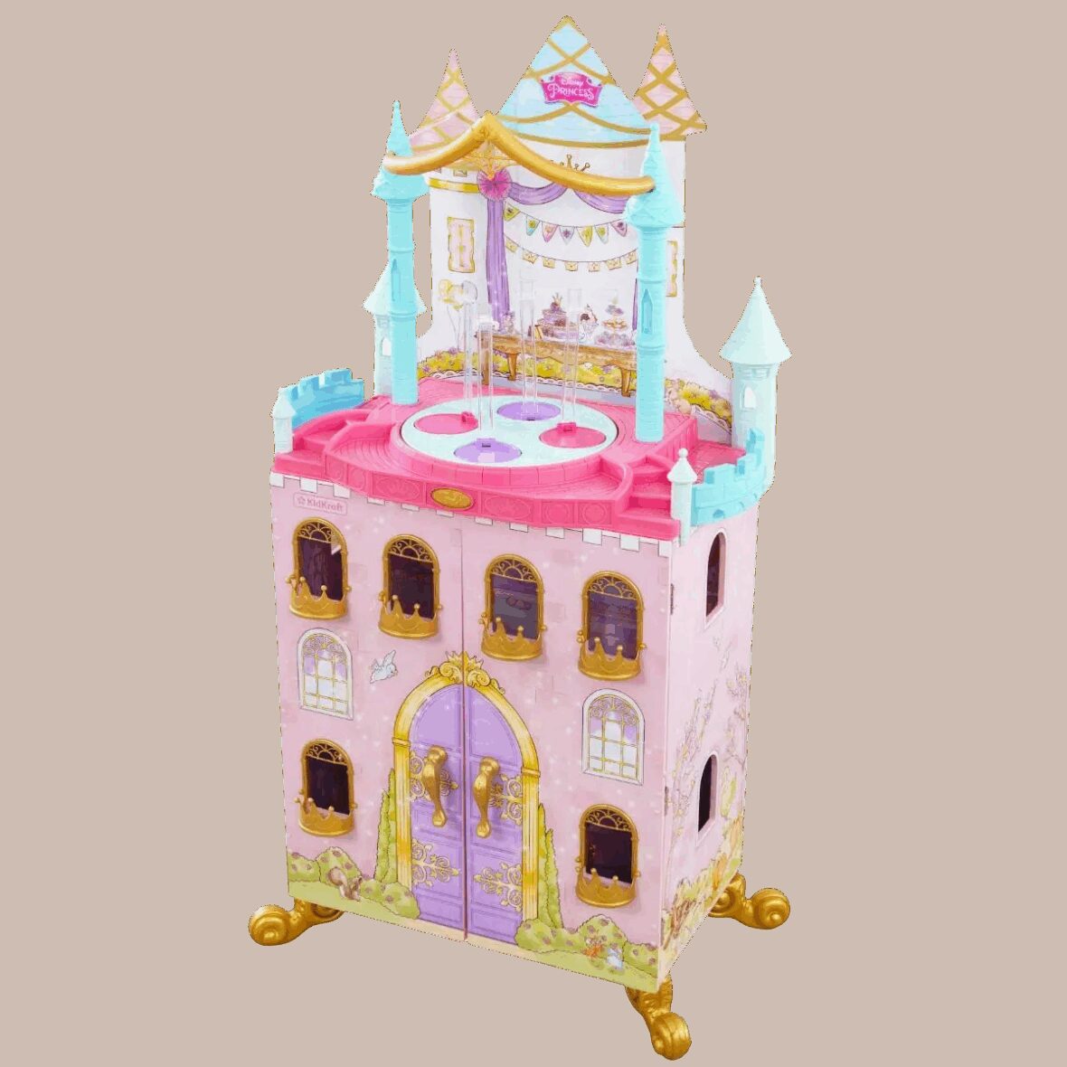 Castel de joaca din lemn pentru papusi Disney Princess Castel de joaca din lemn pentru papusi Disney Princess