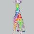 Melissa&Doug – Girafa gigant din plus Rainbow