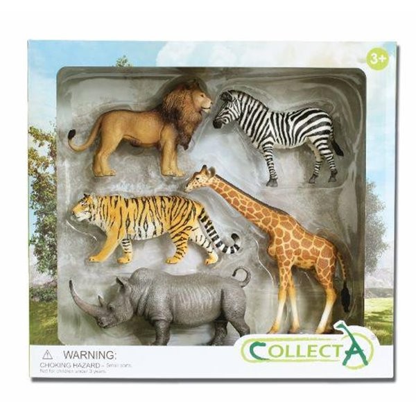 Set de 5 figurine pictate manual Animale din Savana Africana Set de 5 figurine pictate manual Animale din Savana Africana
