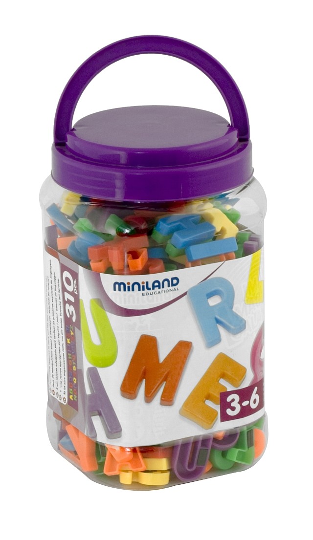 Litere mari magnetice Miniland 310 buc Litere mari magnetice Miniland 310 buc