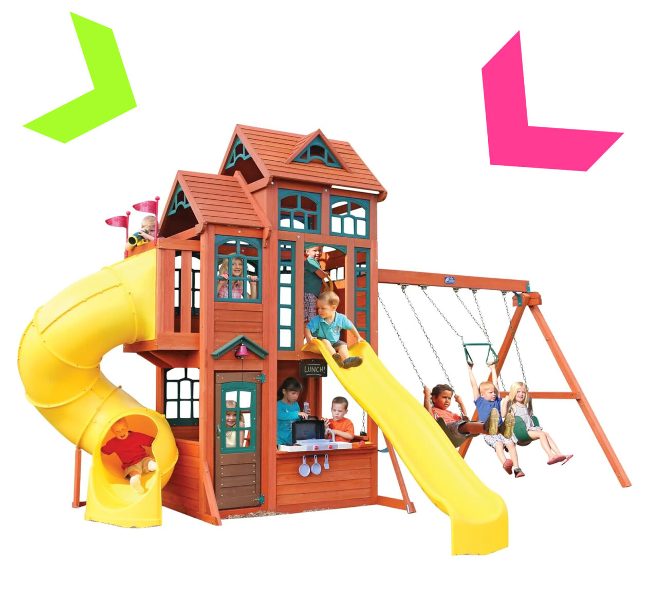 Complex de joaca din lemn Canyon Ridge Kidkraft