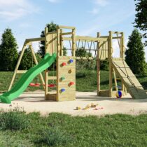 Complex joaca din lemn cu 2 turnuri si pod Maxi Exposure Fungoo
