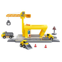 Jucarie din lemn – Set constructii macarale feroviare