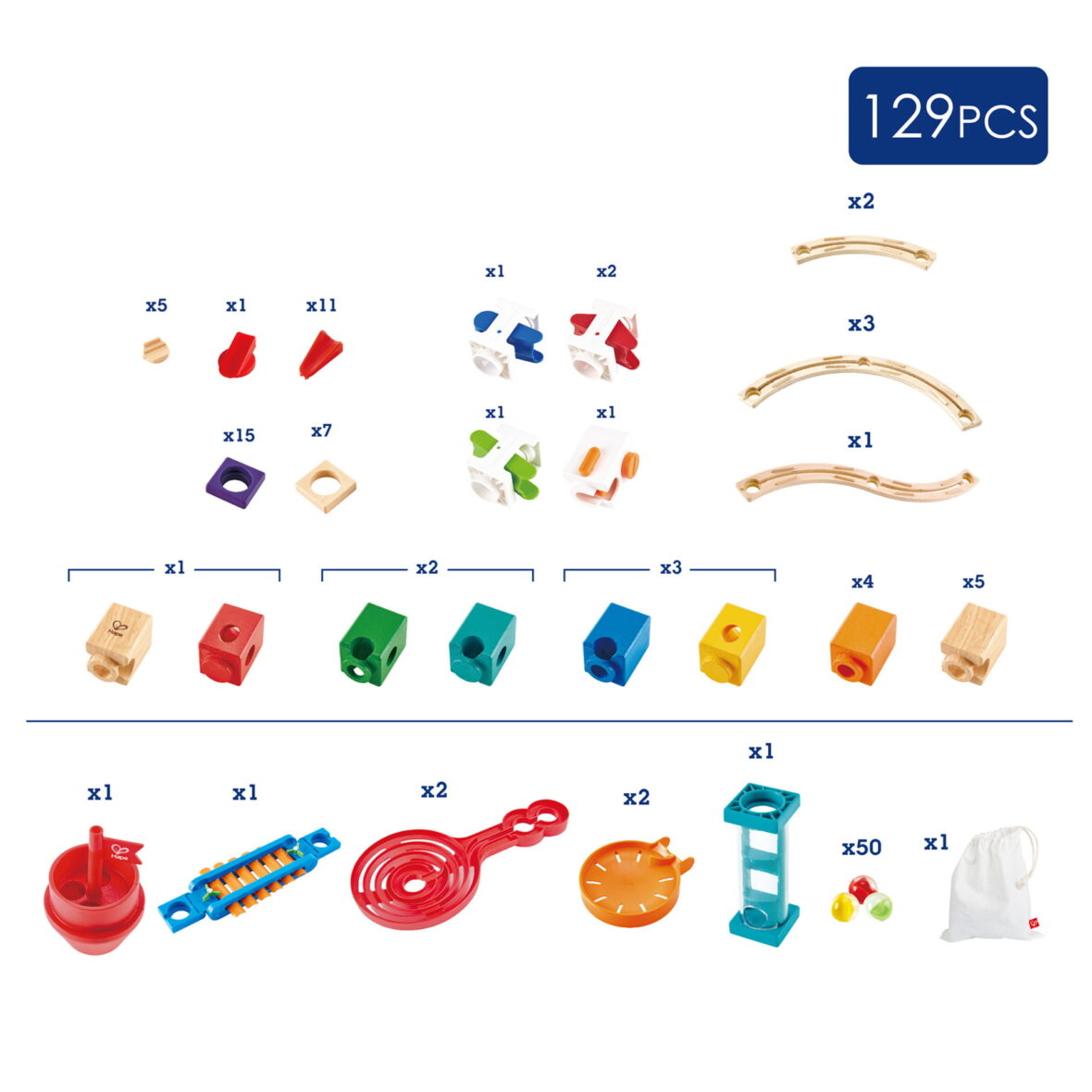 Jucarie copii Quadrilla – circuit cu bile – Super spirala (129 piese)-6