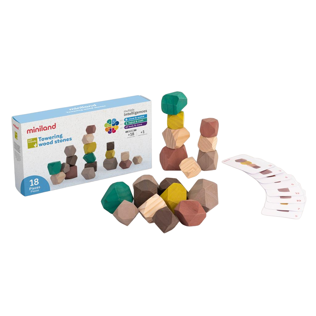 Joc educativ pentru dezvoltarea motricitatii Wood Stones Joc educativ pentru dezvoltarea motricitatii Wood Stones