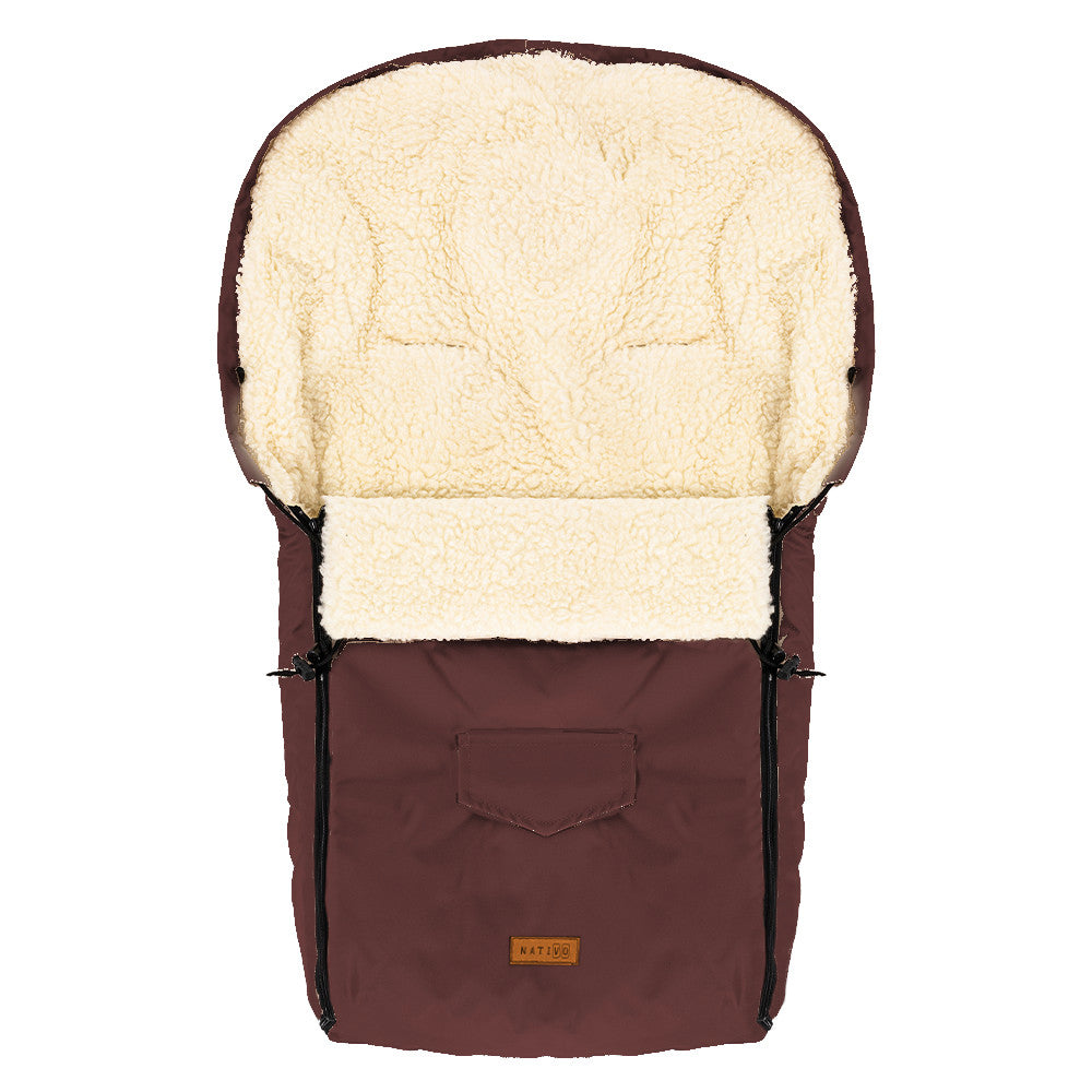 Sac de dormit impermeabil de lana Nativo Winter 95×40 cm Maro